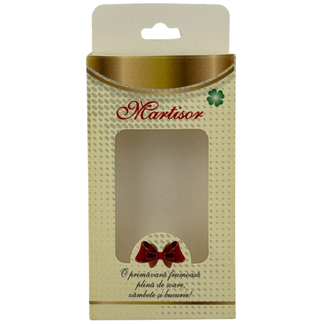 Set 200 Bucati Ambalaje de Carton pentru Martisoare, Flippy, Cutii Brosa, Model cu Funda, Galben