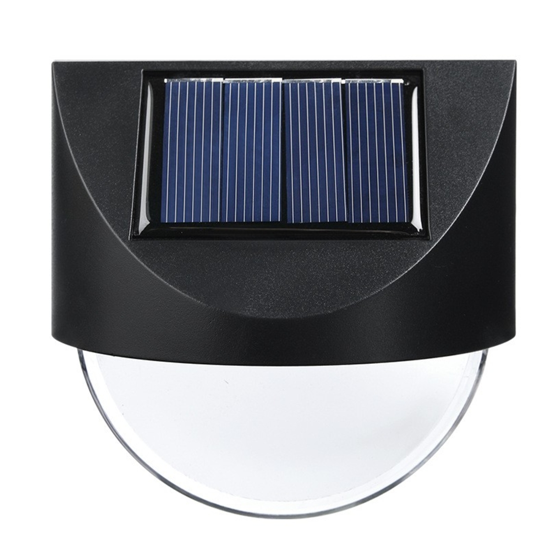 Aplica Solara LED pentru Gradina, Flippy, Set 4 Bucati, ABS/Policarbonat, Rezistent la Apa IP65, 1 LED, pentru gradina, casa, balcon, terasa, 1.2V, 600mah, 8.8 x 8.5 cm, Lumina Alb Rece, Negru