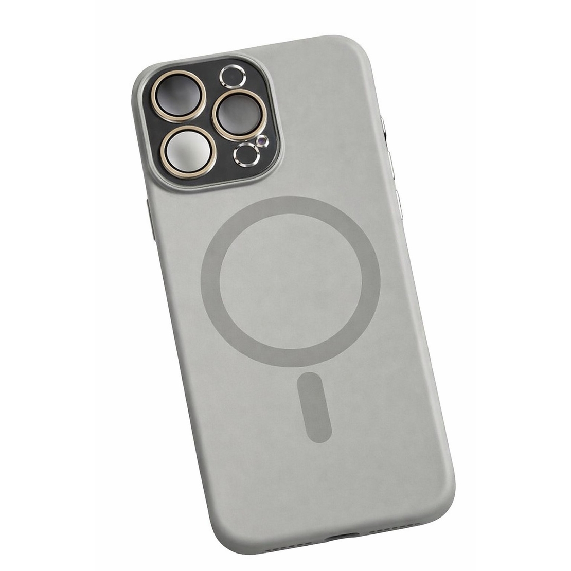 Carcasa Liquid Silicone, Vafy, Compatibila iPhone 17, Magnetica, Protectie TPU Camera, Gri Titanium