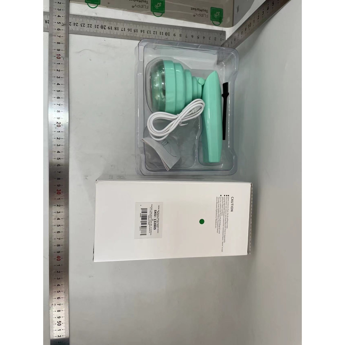 Aparat Pentru Curatat Scame, Par Si Praf, Vafy, Trimmer pentru Diferite Tipuri De Material, Cu Lame Din Otel Inoxidabil, Maner Flexibil, Incarcare Prin USB, 13x8 cm, Verde