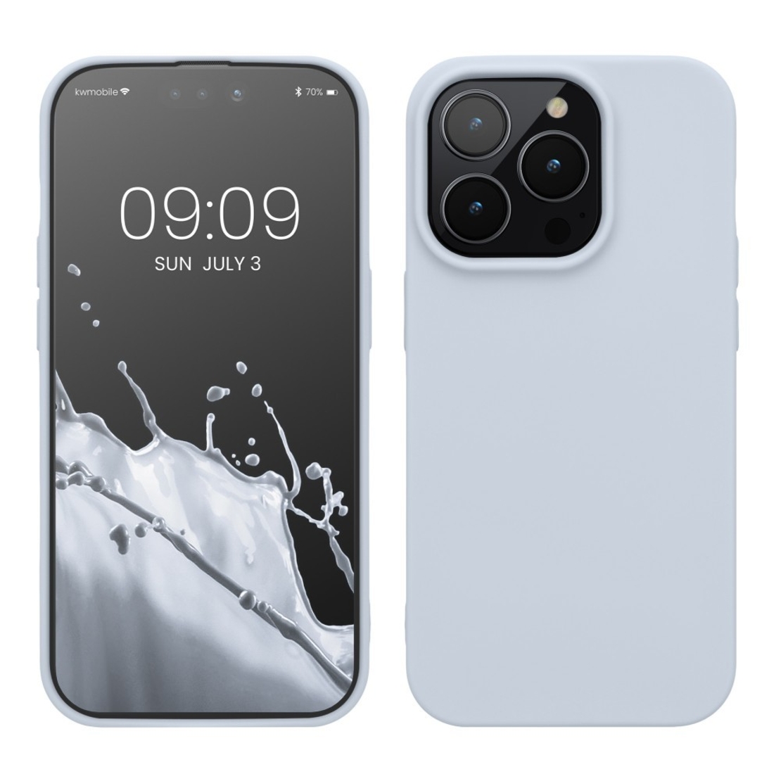 Husa pentru Apple iPhone 14 Pro Vafy, Liquid Silicone, cu Microfibra pe interior, Protectie Antisoc, Grey, Gri
