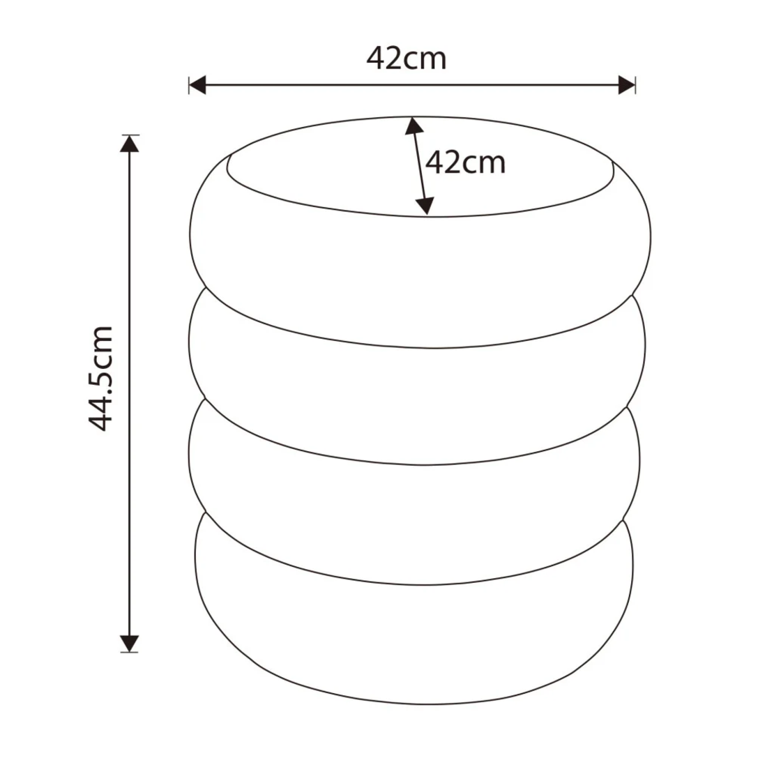Taburet tapitat Snuggo cu spatiu de depozitare, velur, diametru 42 cm, inaltime 45 cm, roz pudrat