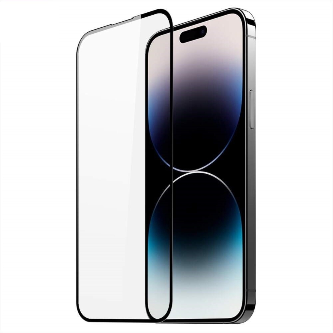 Folie Sticla Securizata, Flippy, compatibil cu Apple iPhone 15 Pro, Full Glue Negru