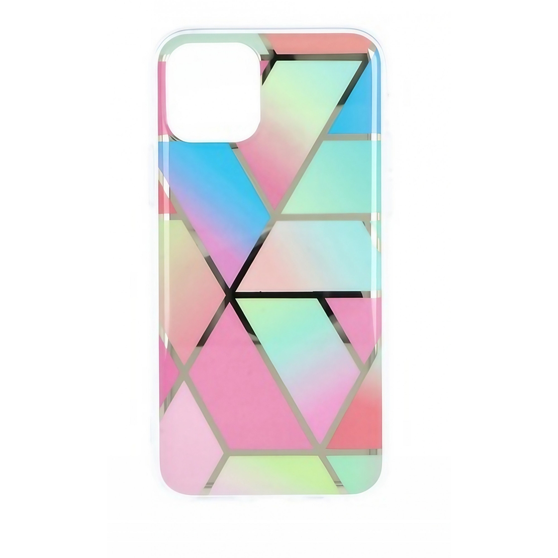 Husa protectie Vafy compatibila cu Samsung Galaxy A52 Soft IMD TPU Marble Geometric Roz