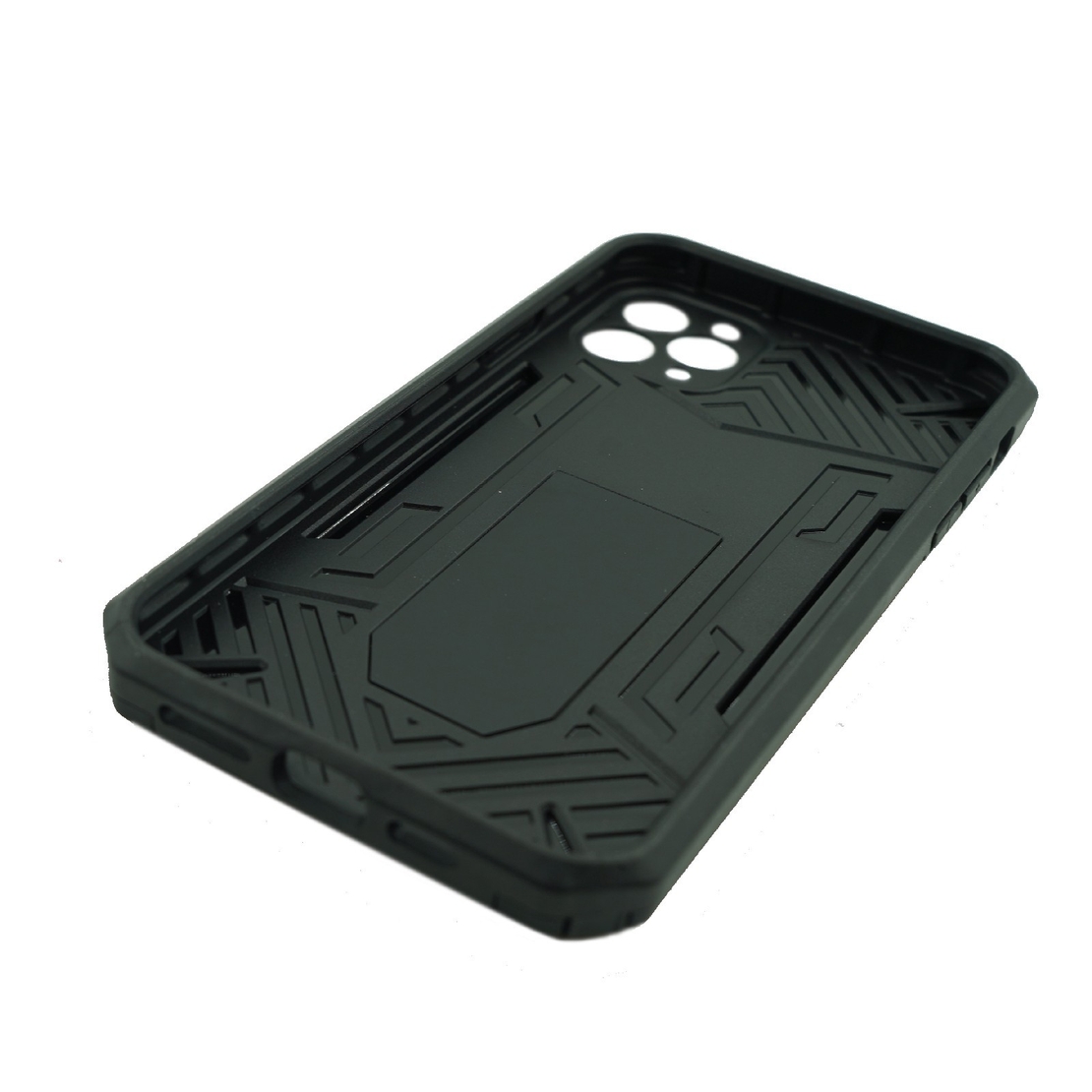 Husa de protectie Vafy pentru Apple iPhone 12 Defender Sergeant Brave cu suport, Negru