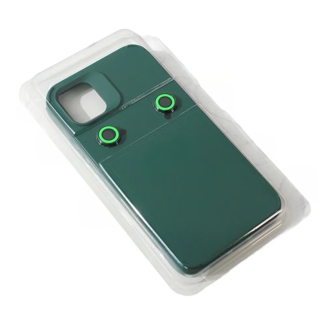 Husa Apple iPhone 14 Pro, Vafy, din Silicon Lichid, Interior din Microfibra, Lentile Fosforescente de Protectie Camera, Anti Amprenta, Rezistenta la Socuri, Verde