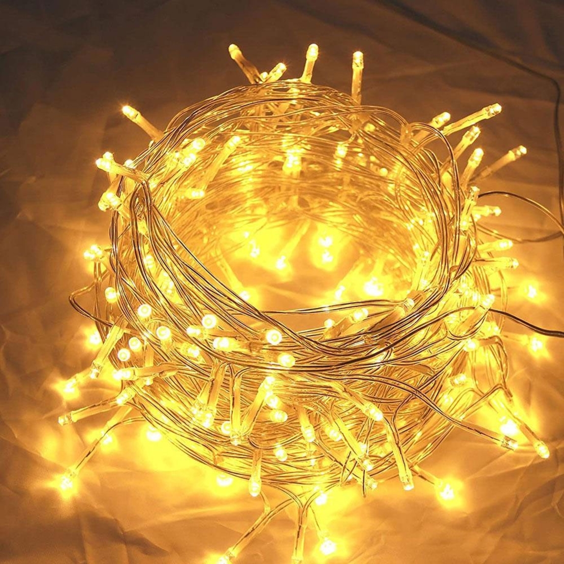 Instalatie Craciun Tip Turturi, IP44, 25 m, 715 Led-uri, Alb cald, 8 jocuri de lumini, 31 V, Telecomanda inclusa, Interconectabila, Prelungitor 3 m inclus, Fir Cupru, Vafy, Interior/Exterior