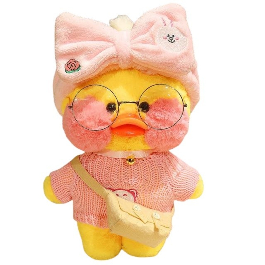 Jucarie de plus Ratusca Lalafanfan Flippy, Haine si Accesorii Random, Galben