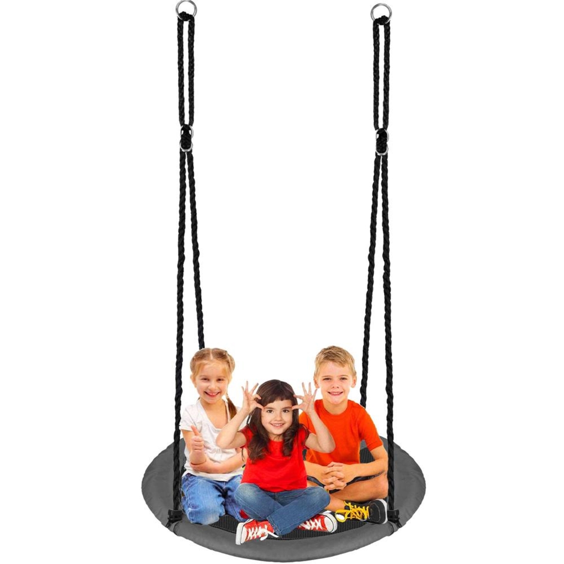 Leagan tip cuib 110cm, inaltime reglabila, 150 kg, Gri