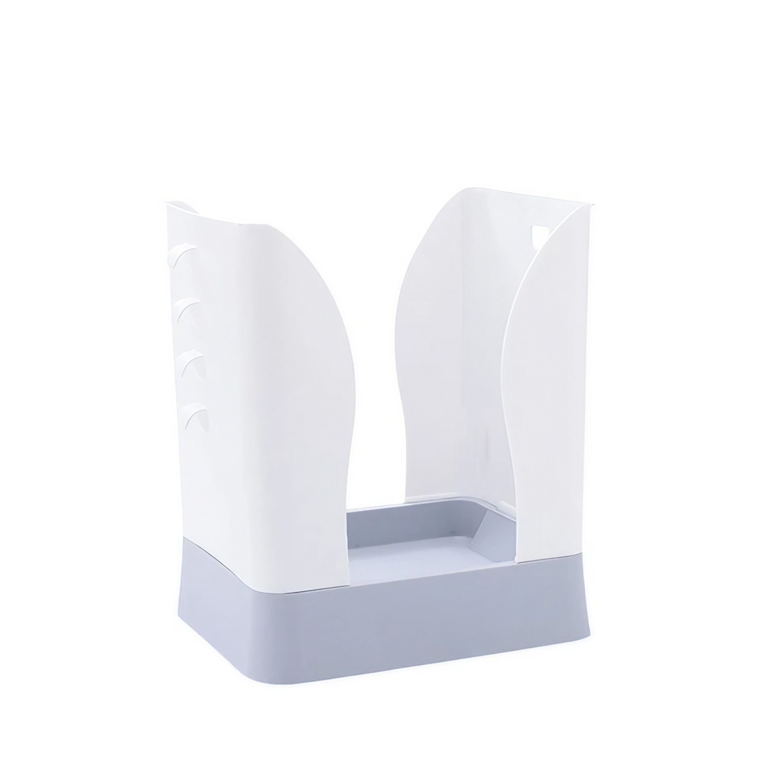 Cos de Gunoi Extensibil, Flippy, din Plastic, Reglabil, Pliabil, Versatil, pentru Bucatarie, Baie sau Birou, Cos Universal, 21x25x17 cm, Alb Gri
