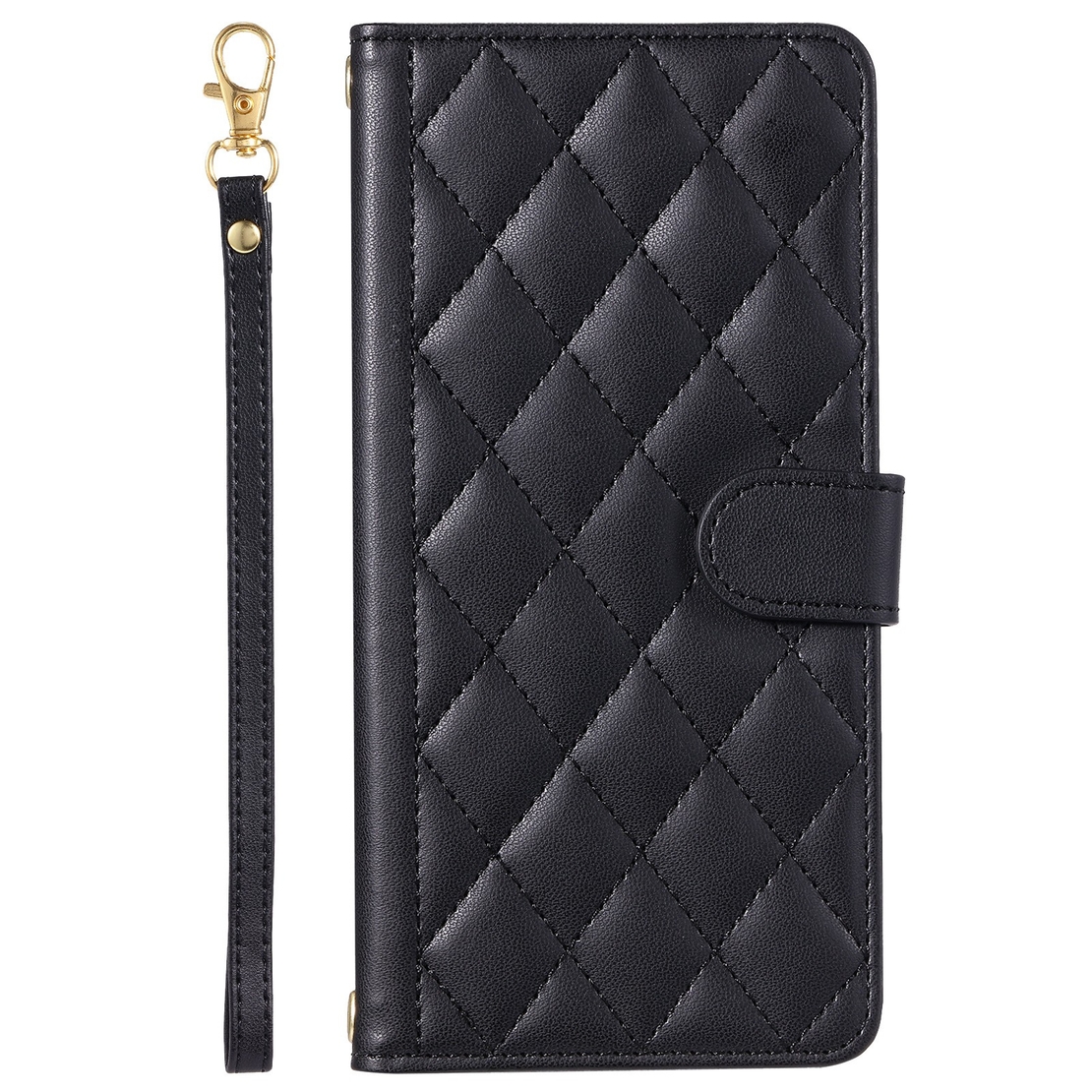 Husa de Protectie Tip Carte, Vafy, pentru Apple iPhone 15, Model cu Suport si Capsa, Antisoc, Rezistenta la Impact, Protectie Camera, Negru