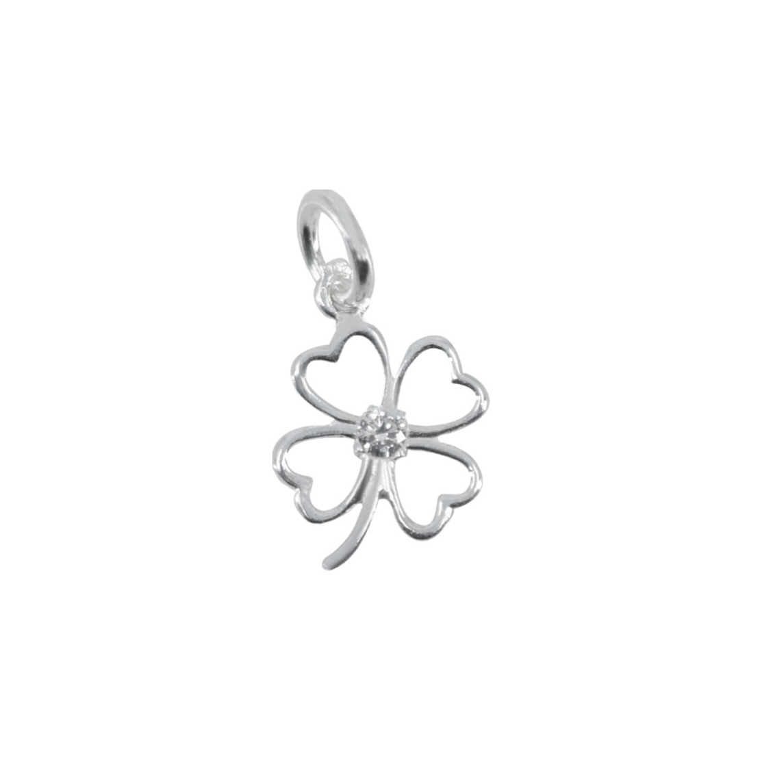 Pandantiv Argint 925 Jolie Silver Trifoi cu Piatra, 0.81 g