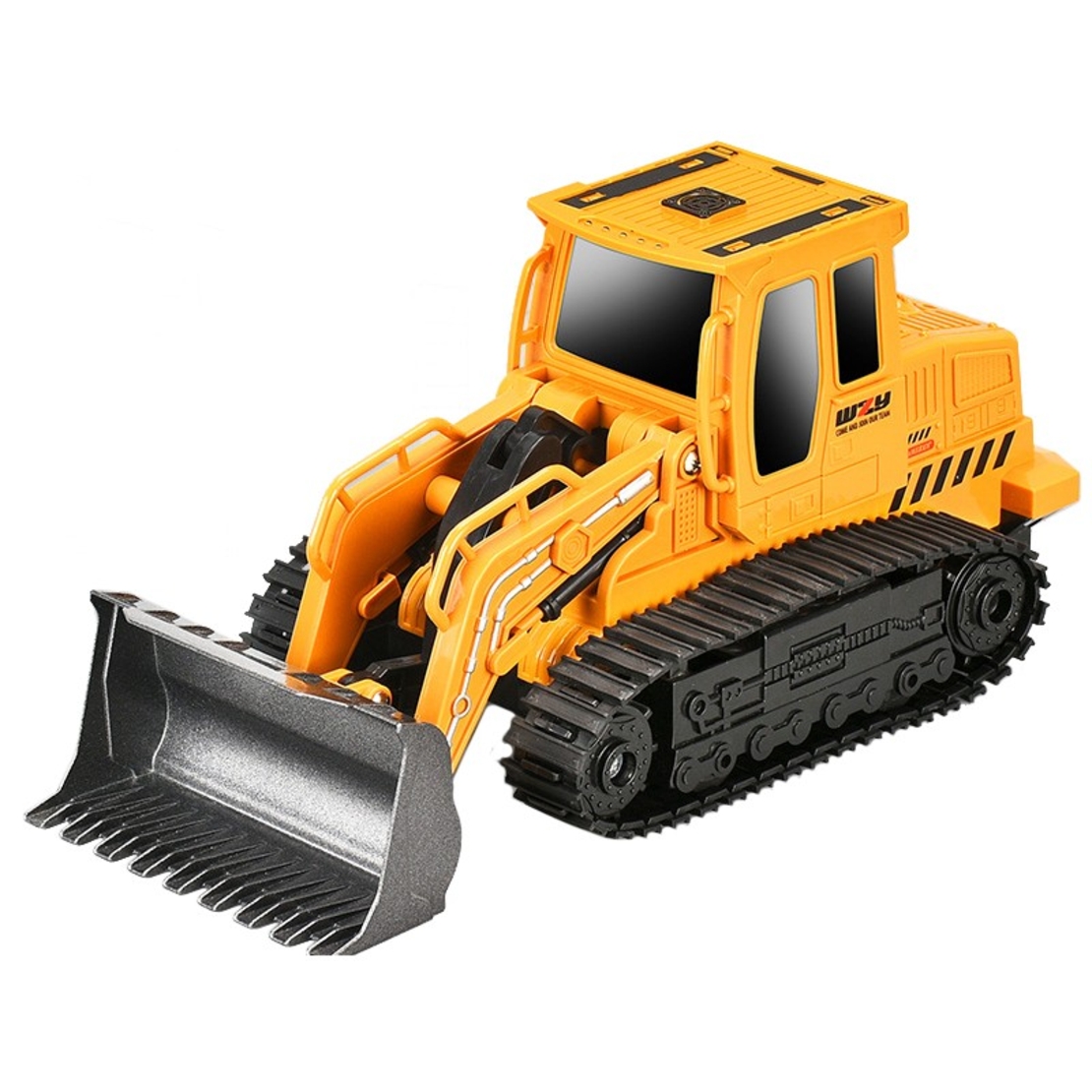 Buldozer cu Senile Jucarie pentru Copii, Vafy, Jucarie Buldozer cu Telecomanda, Jucarie de Constructie, Acumulator cu Incarcare USB, 25 x 12 x 12 cm, Galben