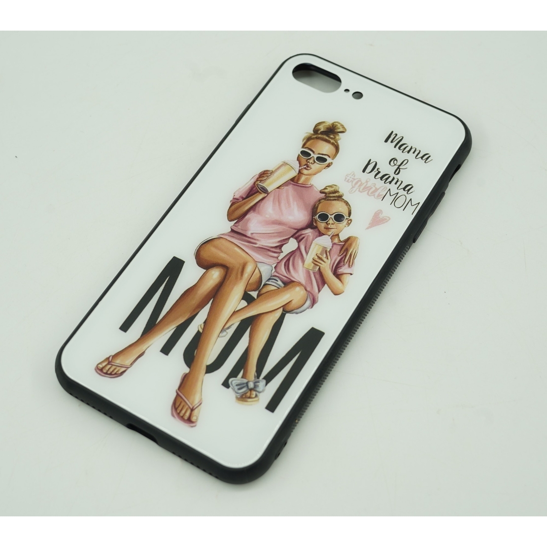 Husa protectie Flippy compatibila cu Samsung A03s Glass print Mama of Drama Multicolor