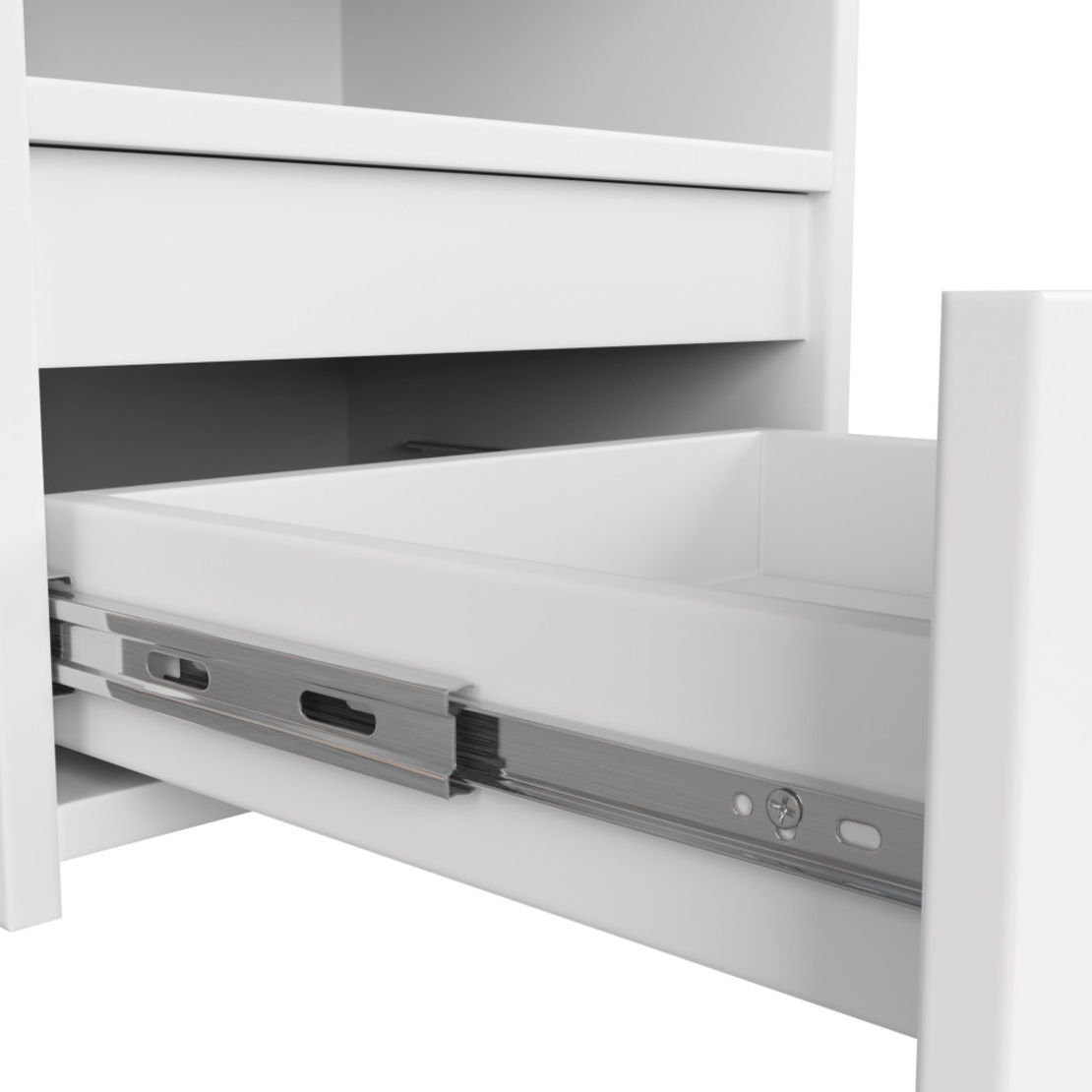 Noptiera cu 1 sertar, PAL laminat 16mm, 40x35x40 cm, alb