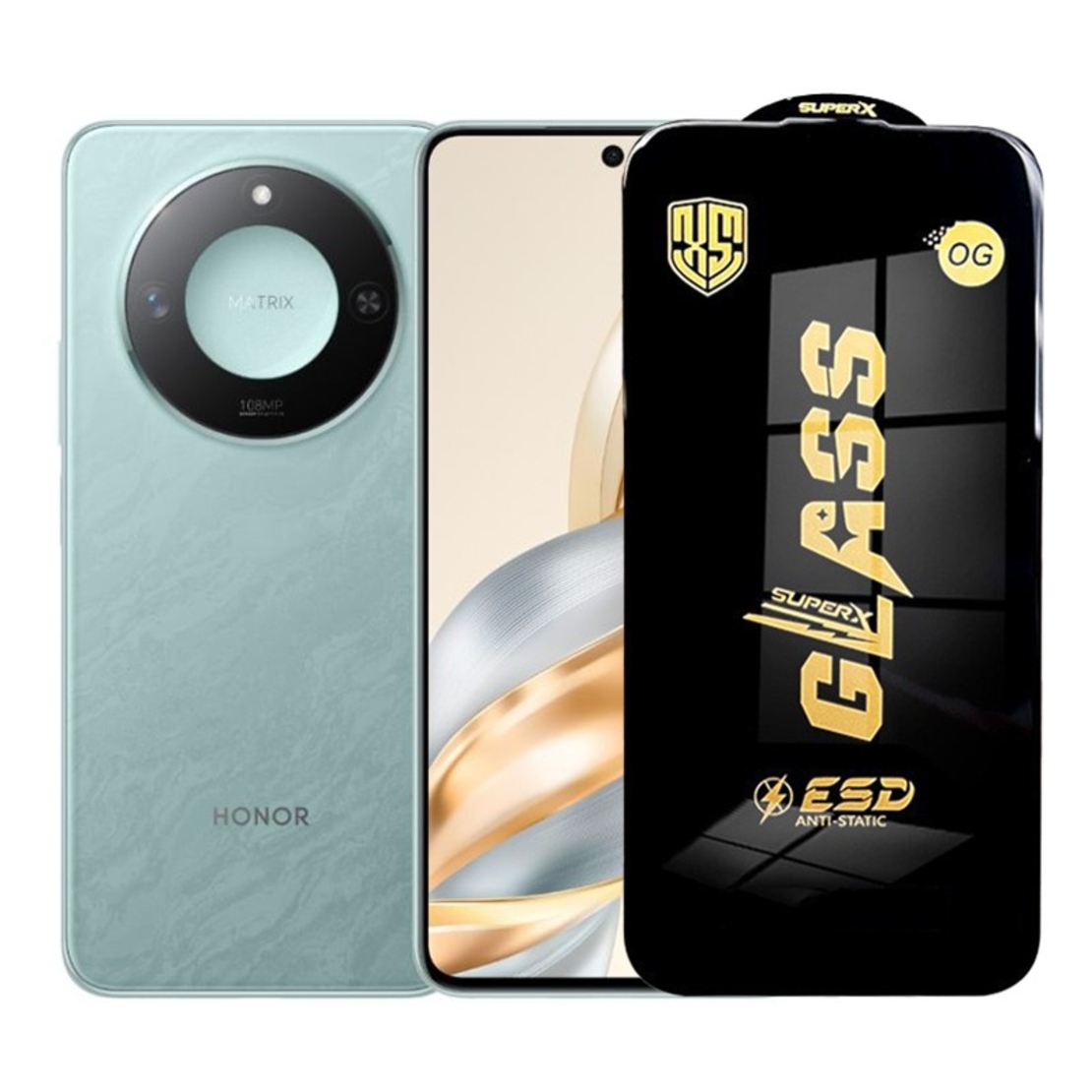 Folie de Protectie pentru Honor X60, Vafy, Sticla Securizata ESD, Margini Negre, Rezistenta la Zgirieturi, Antistatica, 0.35 mm, Transparenta