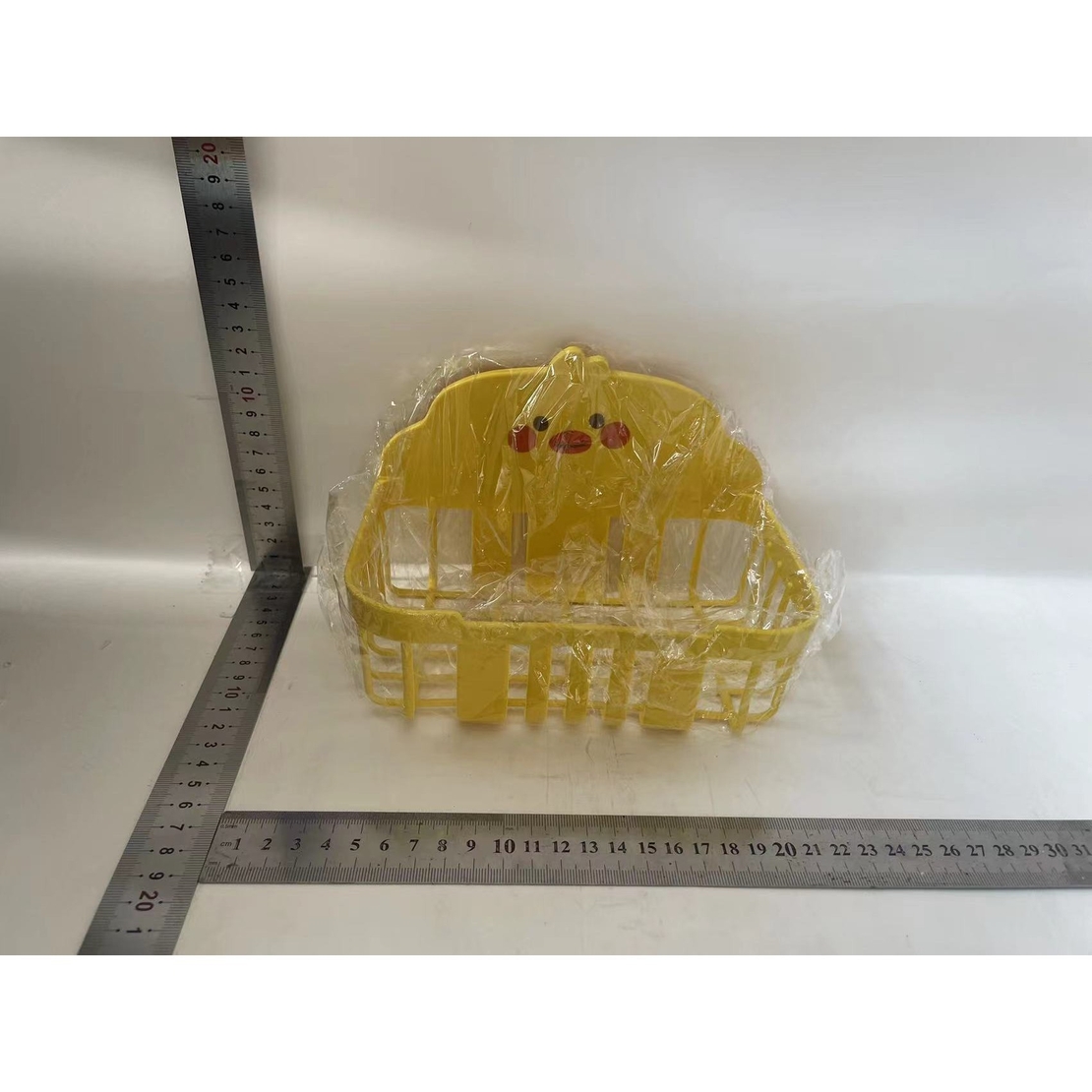 Suport pentru Servetele in Baie, Flippy, Suport pentru Prosoape, din Plastic PP, Montare pe Perete cu Adeziv, Model Ratusca, 13x19x12 cm, Galben