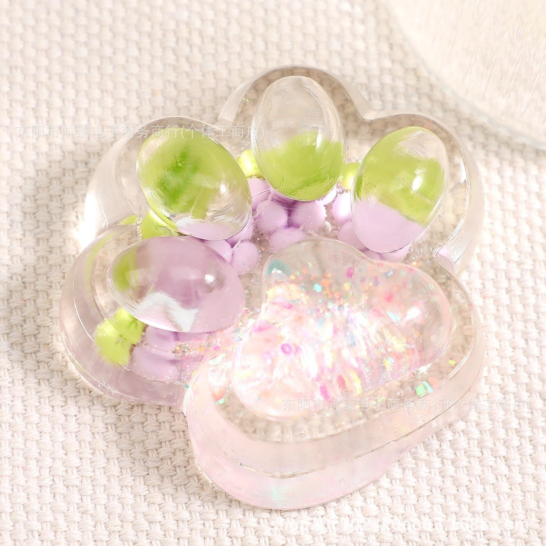 Jucarie Antistres Squishy, Flippy, cu Revenire Lenta, Labuta de Pisica Pufoasa, 7.5 cm, Ambalaj Transparent, Model 270524 Multicolor