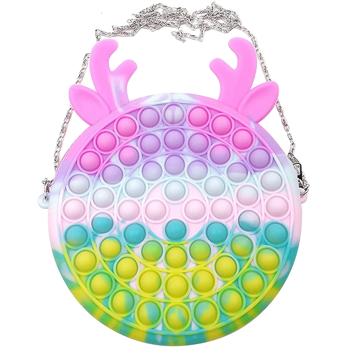 Jucarie antistres din silicon Flippy, Pop it Now and Flip It ,Geanta ,Multicolor