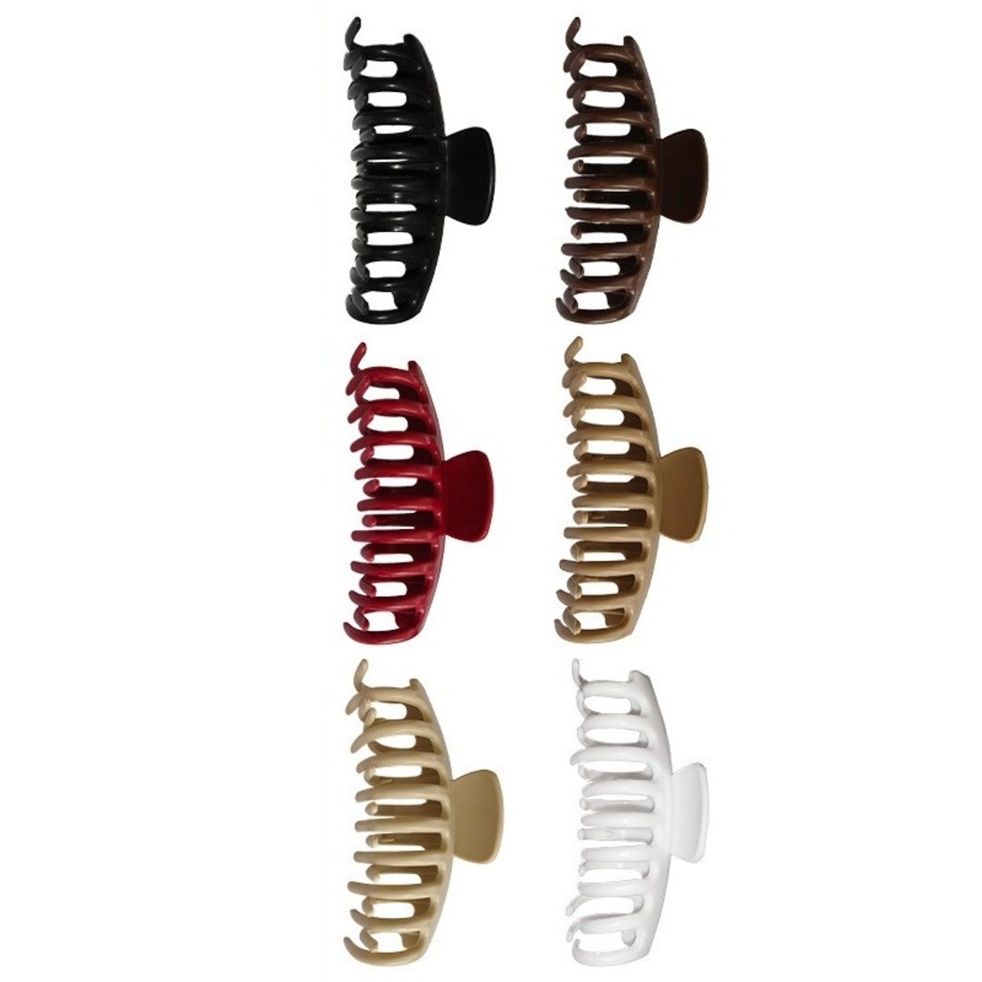 Set 6 Cleme de Par, Flippy, din Silicon Moale, Rezistent, 10.9 x 4.5 x 4.6 cm, Multicolor