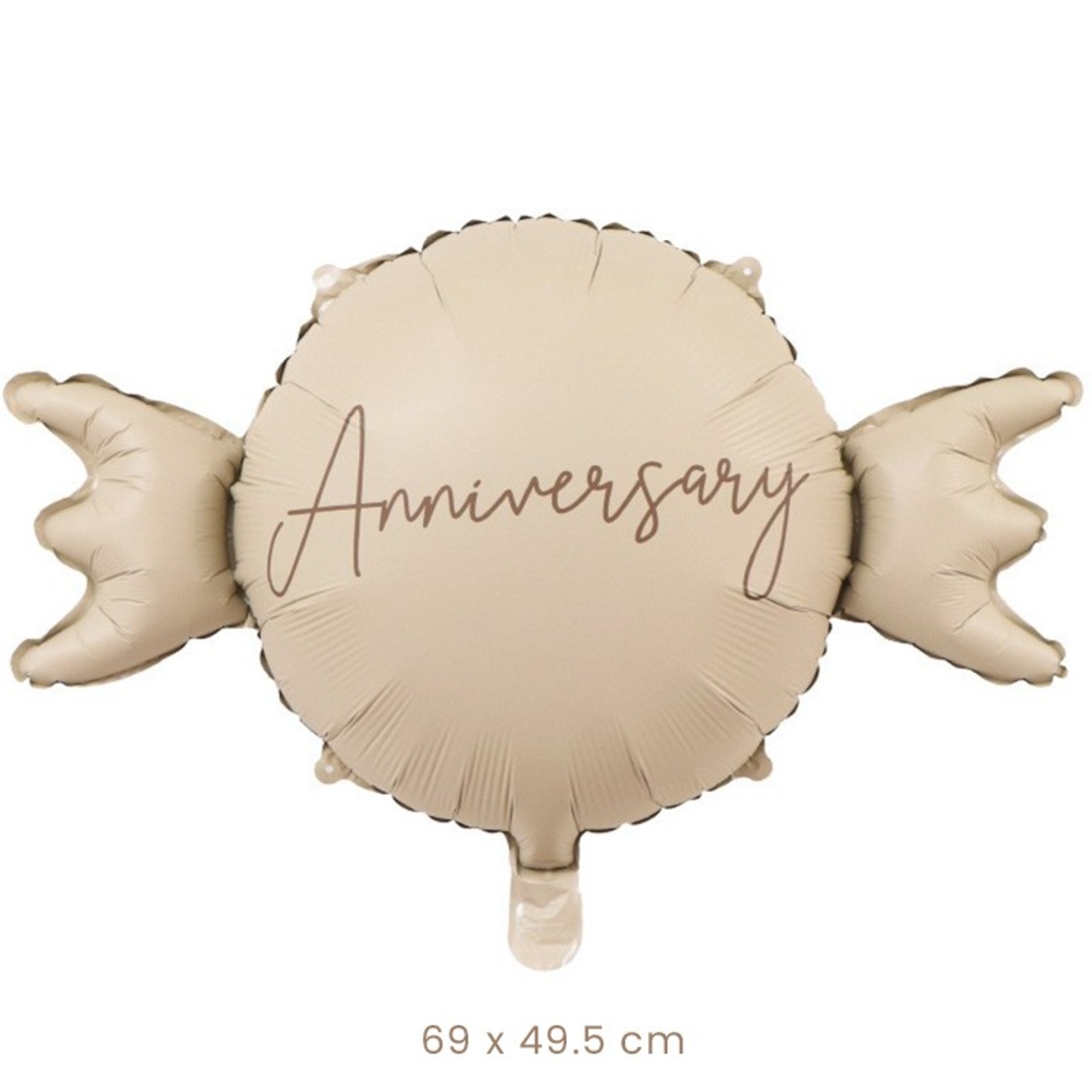 Balon din Folie Metalizata, Flippy, Figurina Animata, Model Bombonica Aniversara, 69 x 49.5 cm, Ambalaj Individual, Pai Inclus, Umflare cu Aer sau Heliu, Maro