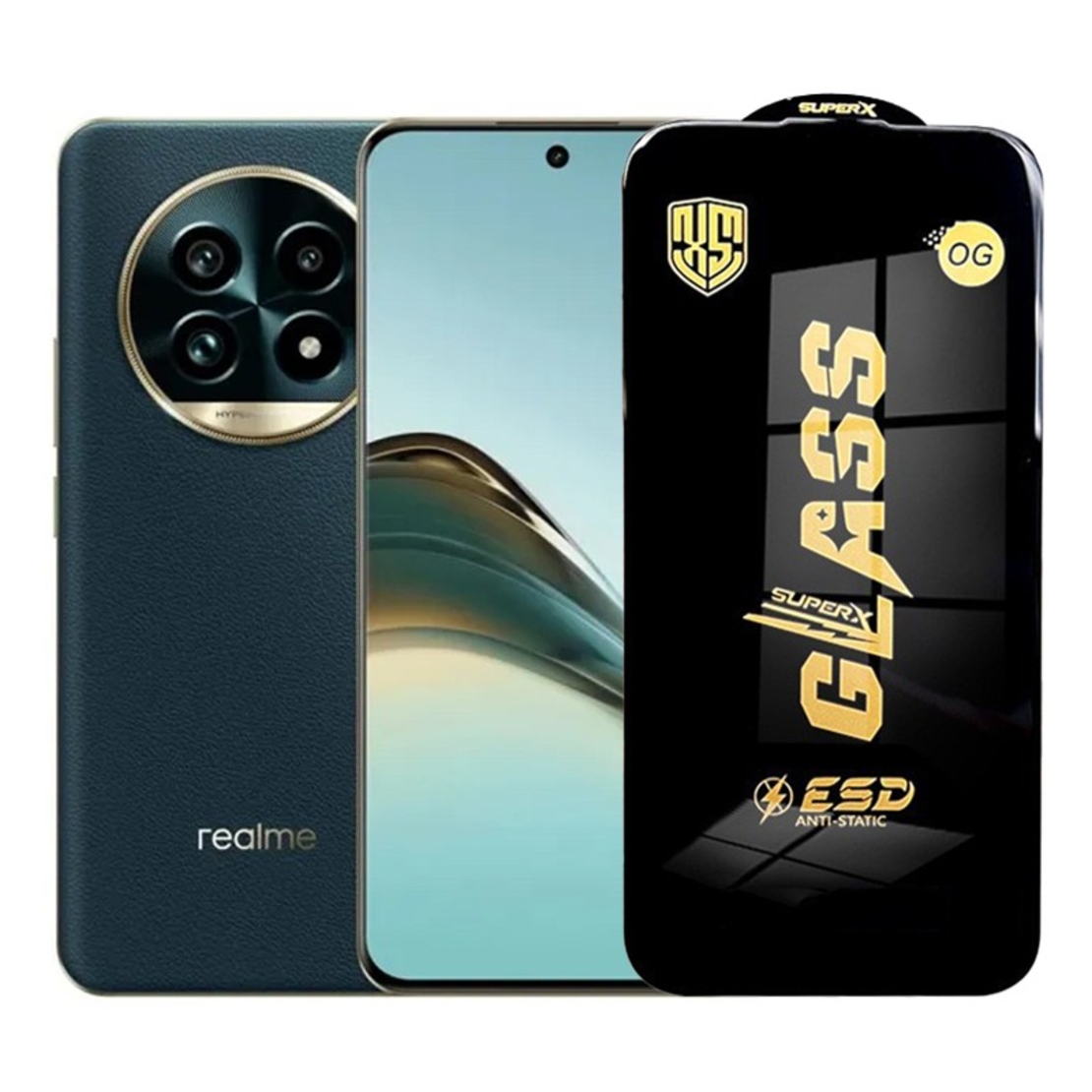 Folie de Protectie pentru Realme 13, Vafy, Sticla Securizata ESD, Margini Negre, Rezistenta la Zgirieturi, Antistatica, 0.35 mm, Transparenta