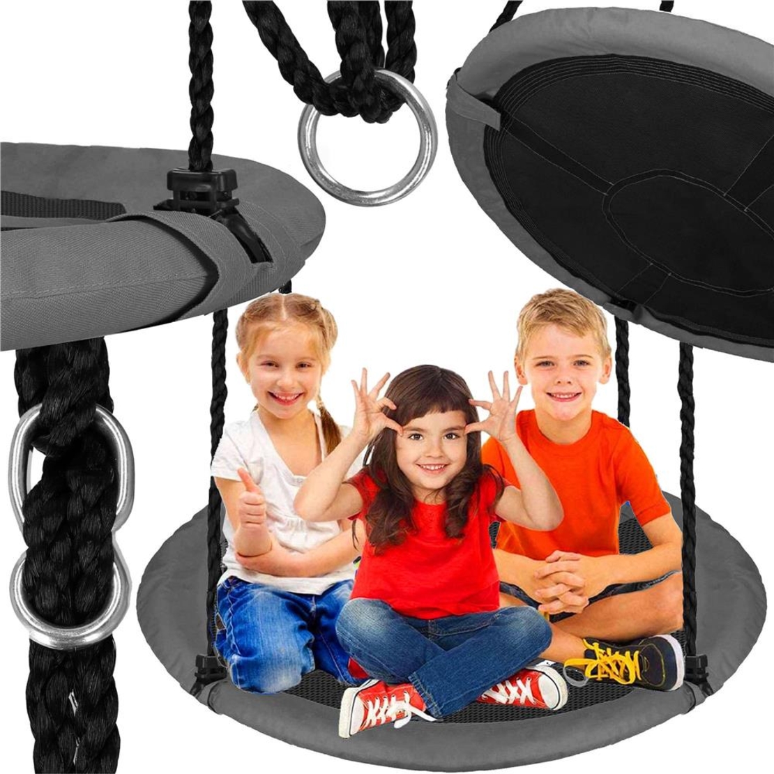 Leagan tip cuib 110cm, inaltime reglabila, 150 kg, Gri