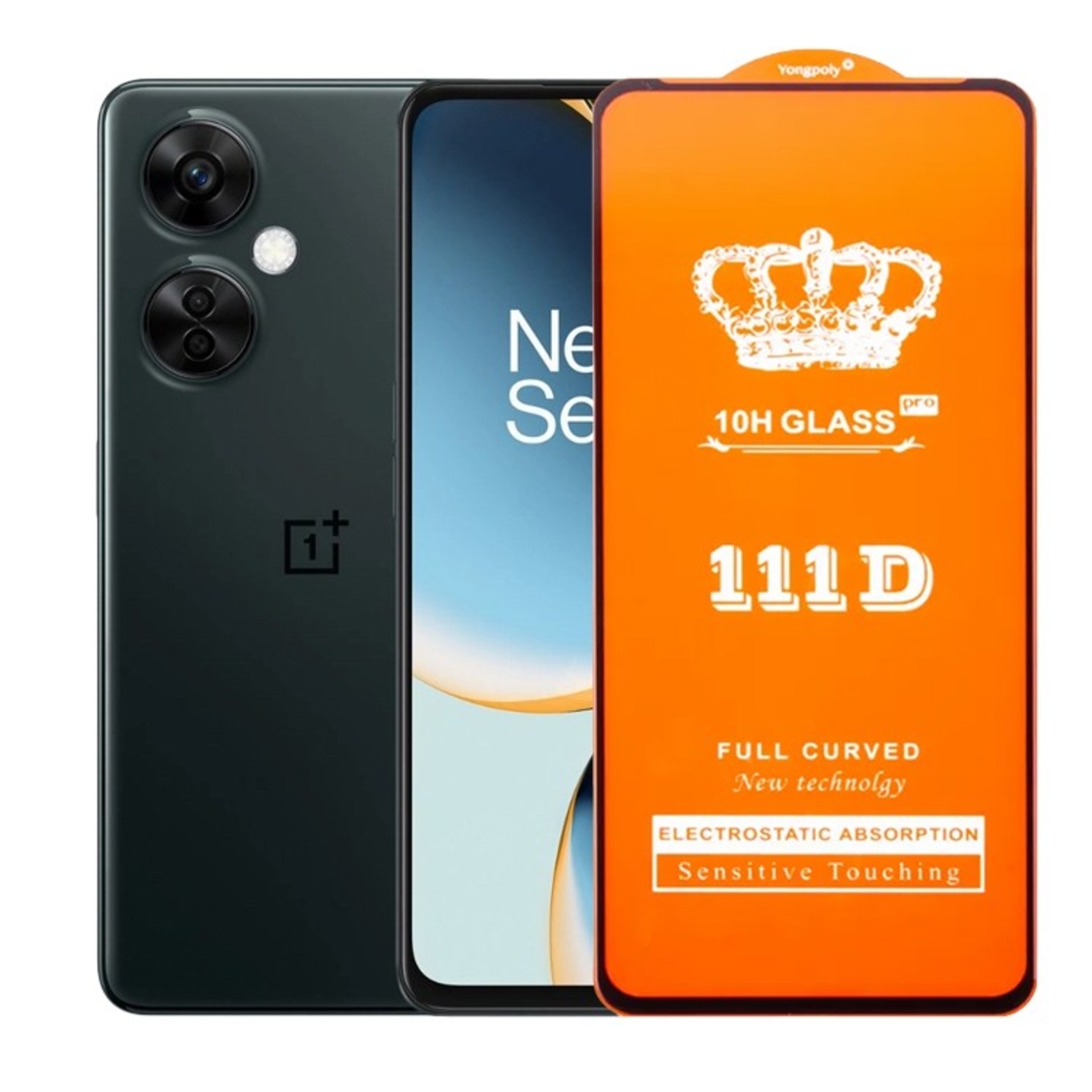 Folie Sticla Securizata OnePlus CE3 Lite, Vafy, Sticla de Protectie Compatibila cu OnePlus Nord CE3 Lite, Full Cover 111D, HD, Margini Negre, Transparenta