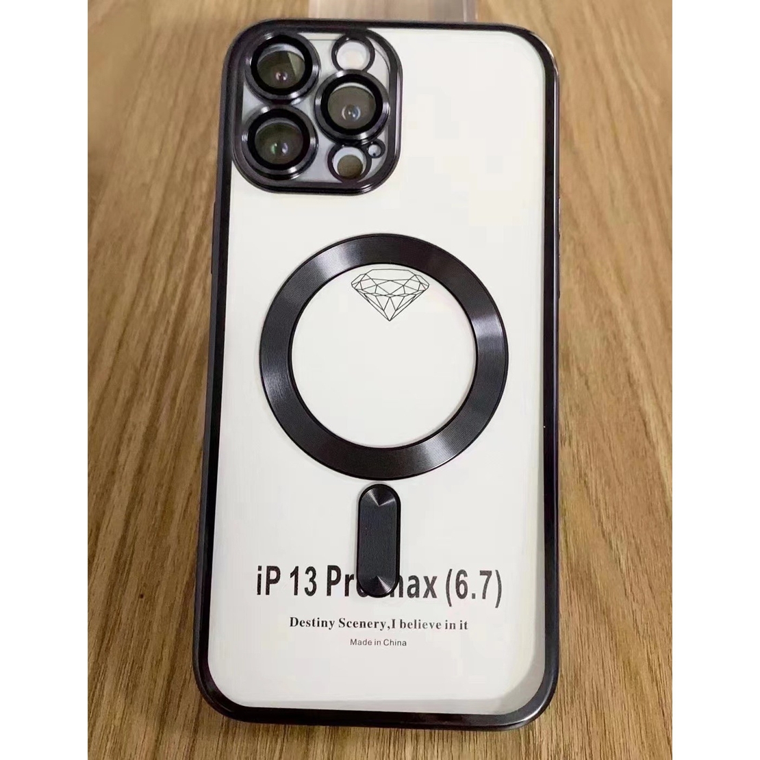 Husa MagSafe pentru Apple iPhone 11, Full Cover, Protectie camera, Margini colorate Electroplating, Magnetica, Incarcare Wireless, Vafy, Negru