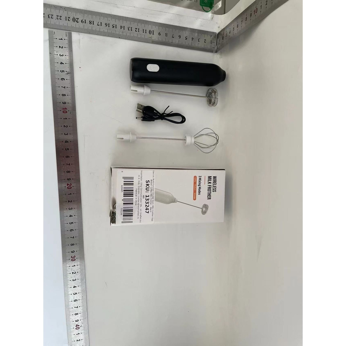 Mixer Spuma Lapte, Flippy, Electric cu Incarcare USB, Bauturi Calde/Reci, Maner Izolat Termic, Otel Inoxidabil, pentru Latte, Ciocolata Calda, Cappuccino, Frappe, Usor de Folosit, 2 Accesorii, Negru