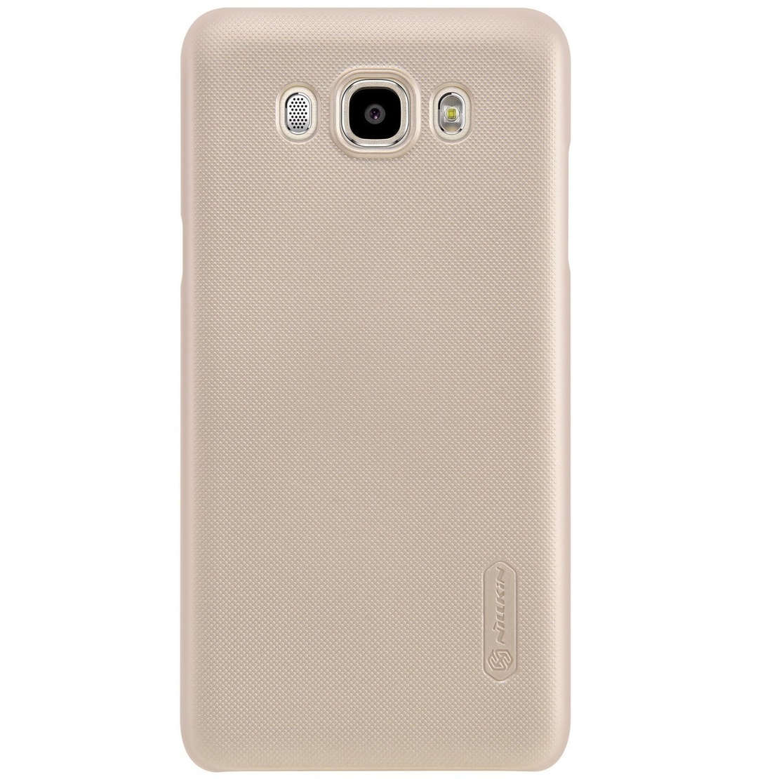 Husa Samsung Galaxy J7 2016 Nillkin Frosted Shield Auriu + Folie de protectie