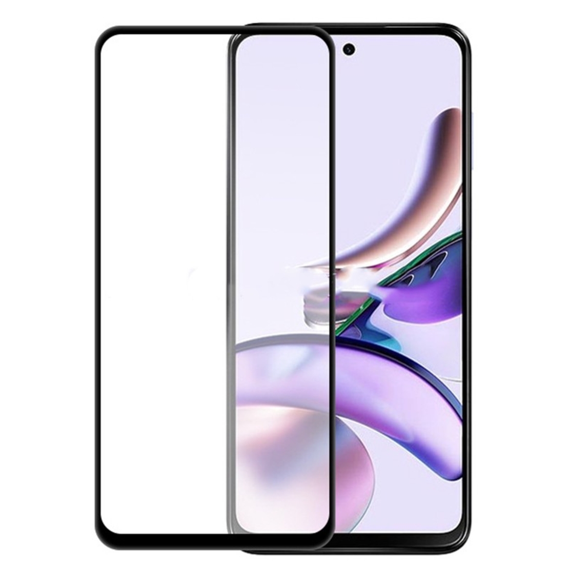 Folie Sticla Securizata pentru Motorola G14, Vafy, Compatibila cu Motorola Moto G14, Full Glue, Margini Negre, Transparent