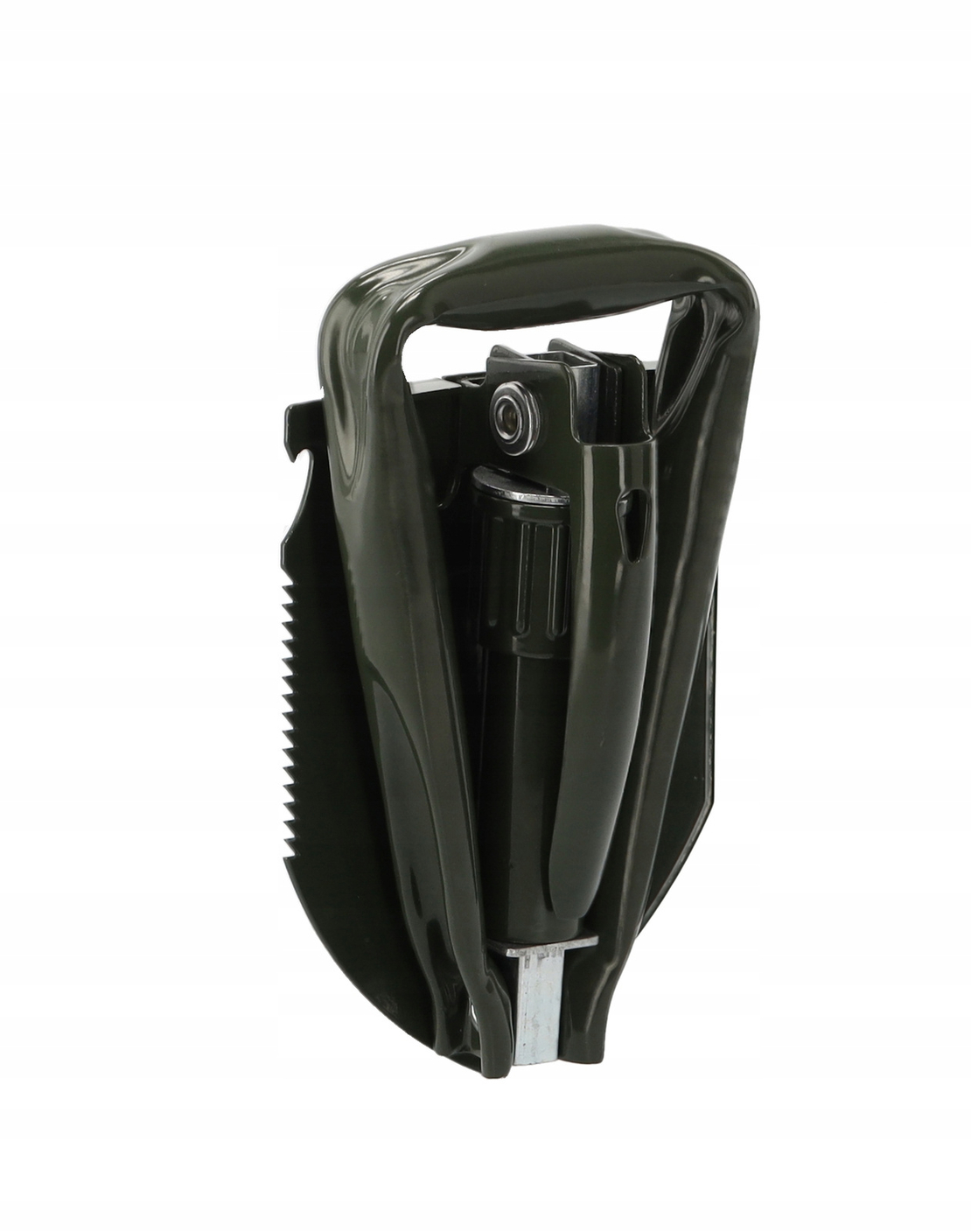 Lopata pliabila multifunctionala 6 in 1 pentru camping si gradina, otel mangan, 47 cm, negru