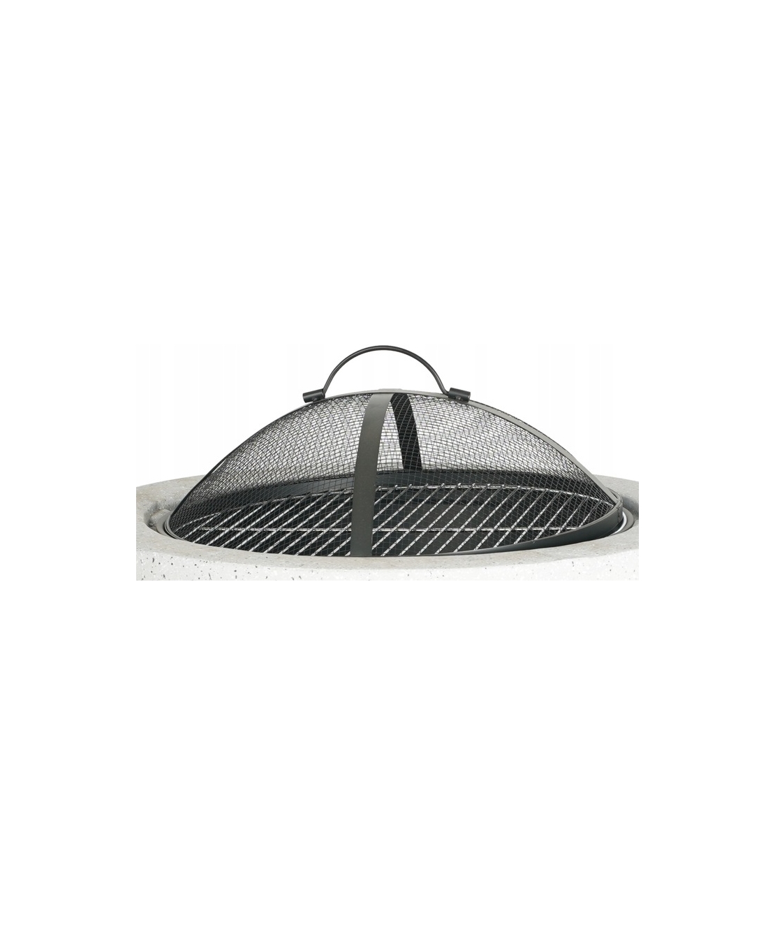 Semineu de exterior pentru terasa sau gradina din placa de magneziu, cu grill pentru gratar, 60x60x42cm