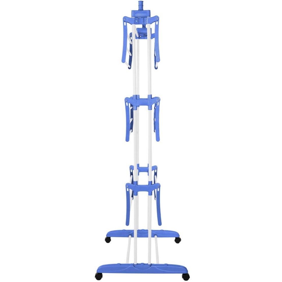 Uscator vertical pentru rufe, mobil si pliabil, cu doua umerase, 75x57x170cm, sarcina 15kg