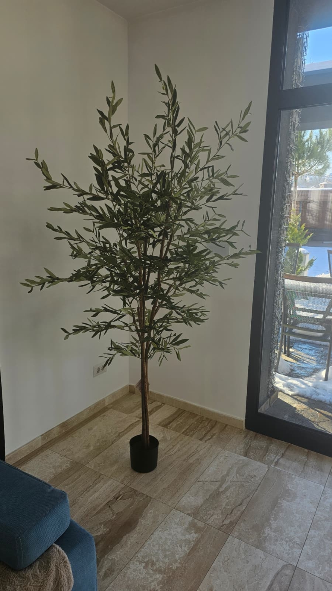 Planta artificiala Atmosphera Maslin decorativ cu ghiveci, 210 cm, verde