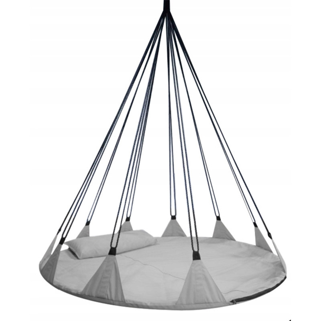 Leagan de gradina XXL Sersimo, suspendat tip pat, 150cm, gri
