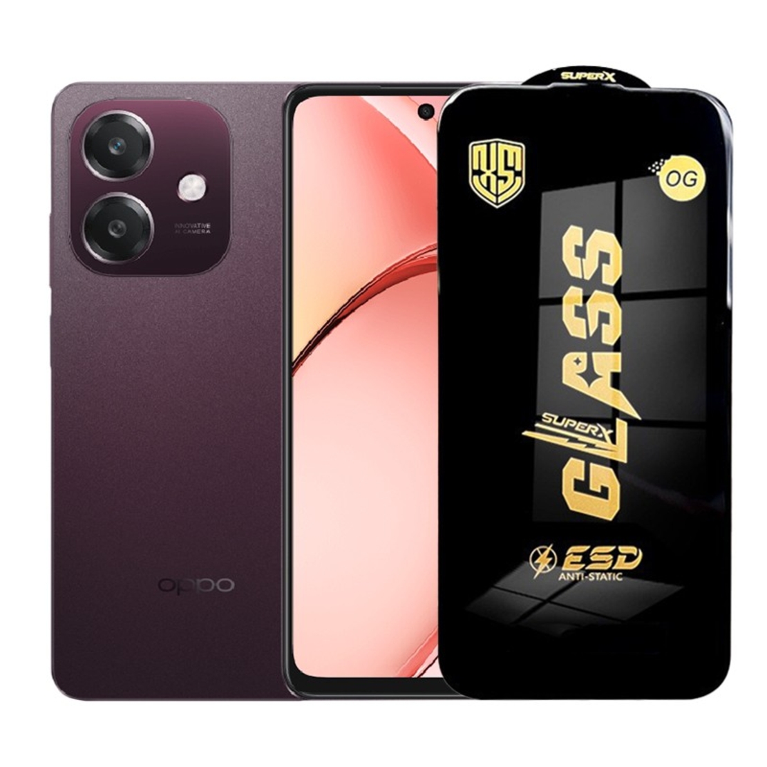 Folie de Protectie pentru Oppo A3, Vafy, Sticla Securizata ESD, Margini Negre, Rezistenta la Zgirieturi, Antistatica, 0.35 mm, Transparenta