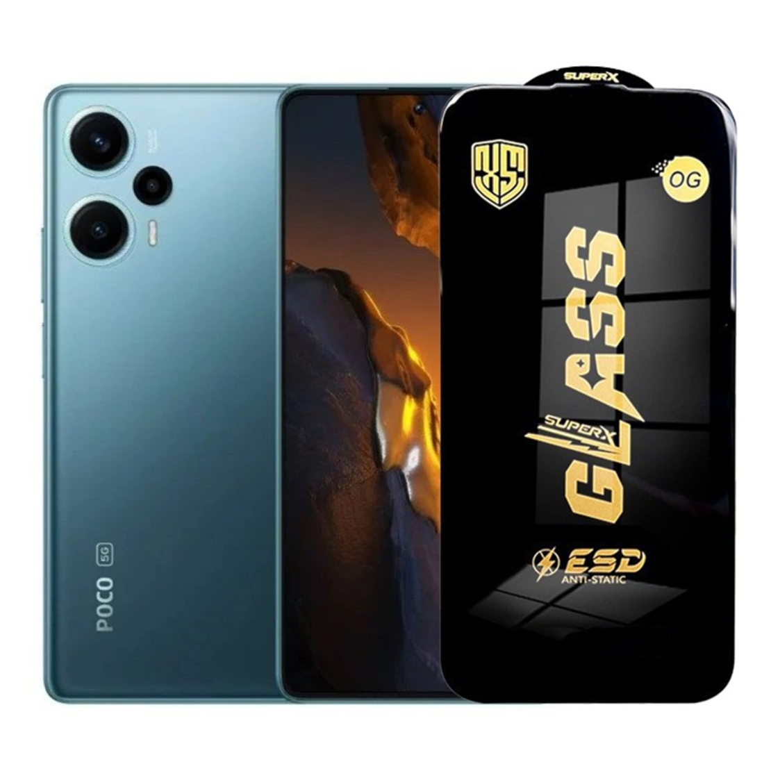 Folie de Protectie pentru Xiaomi Poco F5, Vafy, Sticla Securizata ESD, Margini Negre, Rezistenta la Zgirieturi, Antistatica, 0.35 mm, Transparenta