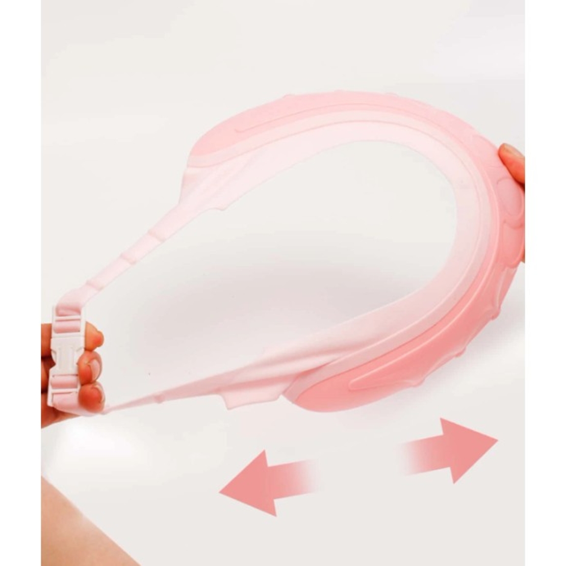 Viziera de Protectie Baie Pentru Copii, Fippy, Model Coronita, Dimensiune ajustabila, Durabil, Usor de curatat, Impotriva Samponului, pentru Ochi si Urechi, TPE+PP, 24x22 cm, Roz