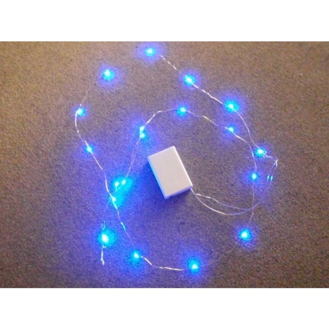 Instalatie Craciun, 5 m, Albastru, 50 Led-uri, Baterii, Vafy