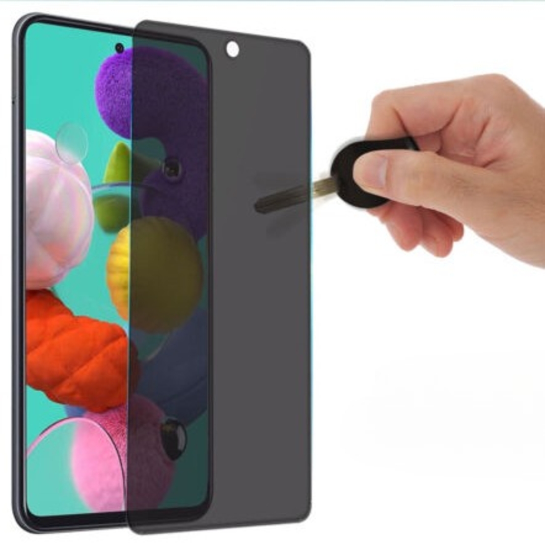 Folie sticla securizata Flippy compatibila cu Xiaomi 11T / 11T Pro, Full Glue, Privacy, Negru