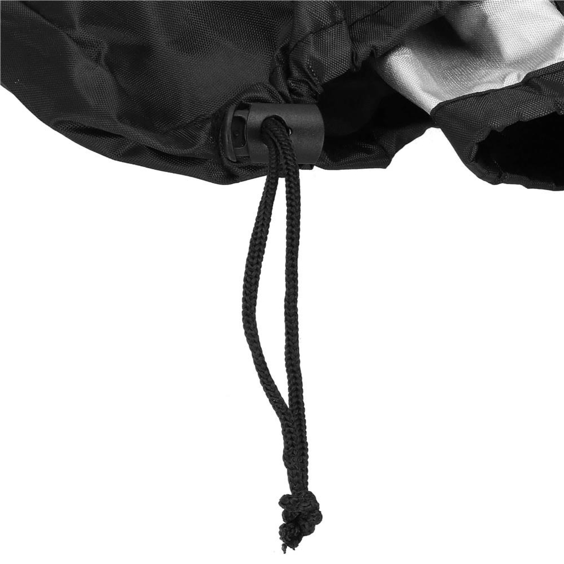 Husa protectie pentru umbrela de gradina, impermeabila, cu fermoar si snur reglabil, 205 cm, negru