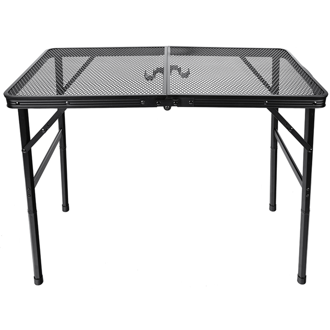 Masa pliabila metalica pentru gradina sau drumetie, 80x40x66cm, inaltime reglabila, neagra