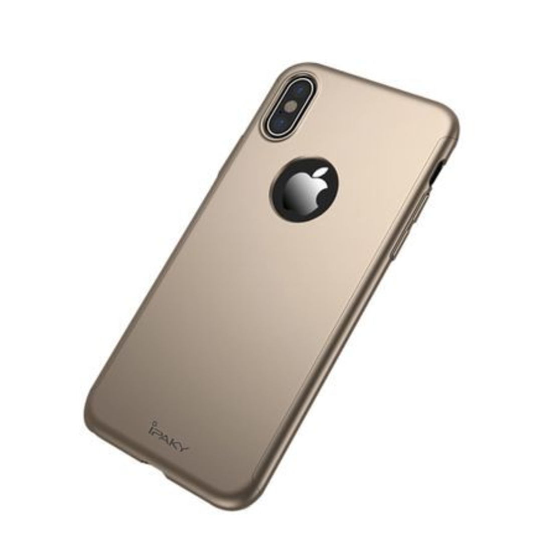 Husa Apple iPhone X IPAKY Full Cover 360 Auriu + Folie Cadou