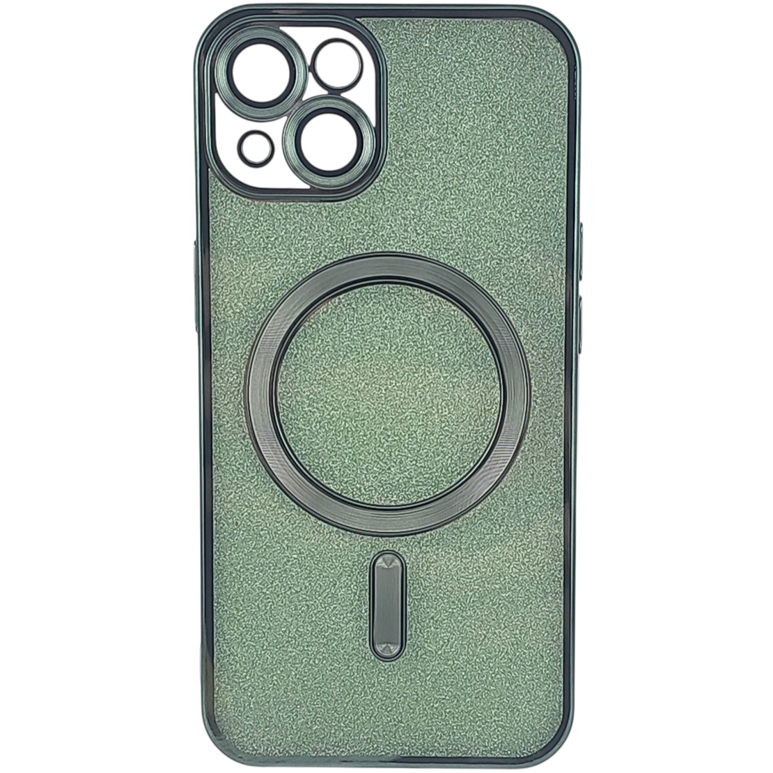 Husa de Protectie 2 in 1, Vafy, pentru Apple iPhone 14 Plus, Compatibila MagSafe, Magnetica, cu Protectie Lentila, din TPU, Verde