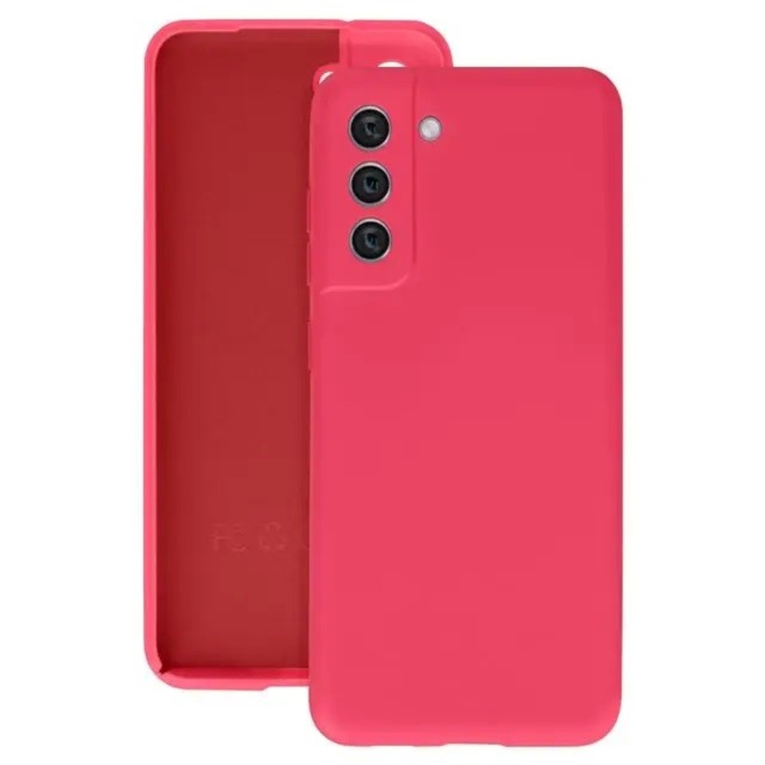 Husa protectie Vafy pentru Samsung S21 FE Liquid Silicone Fuchsia/Roz