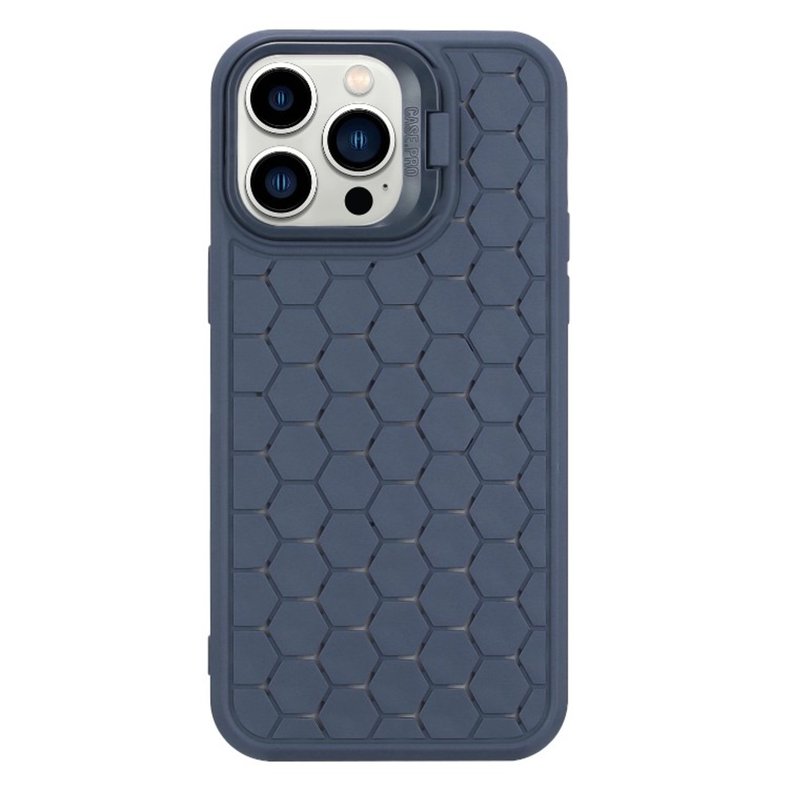 Husa de Protectie TPU, Vafy, pentru Apple iPhone 15 Pro, 3D Cube, cu Inel, Protectie Camera, Antisoc, Antizgariere, Antialunecare, Acoperire Completa, Albastru
