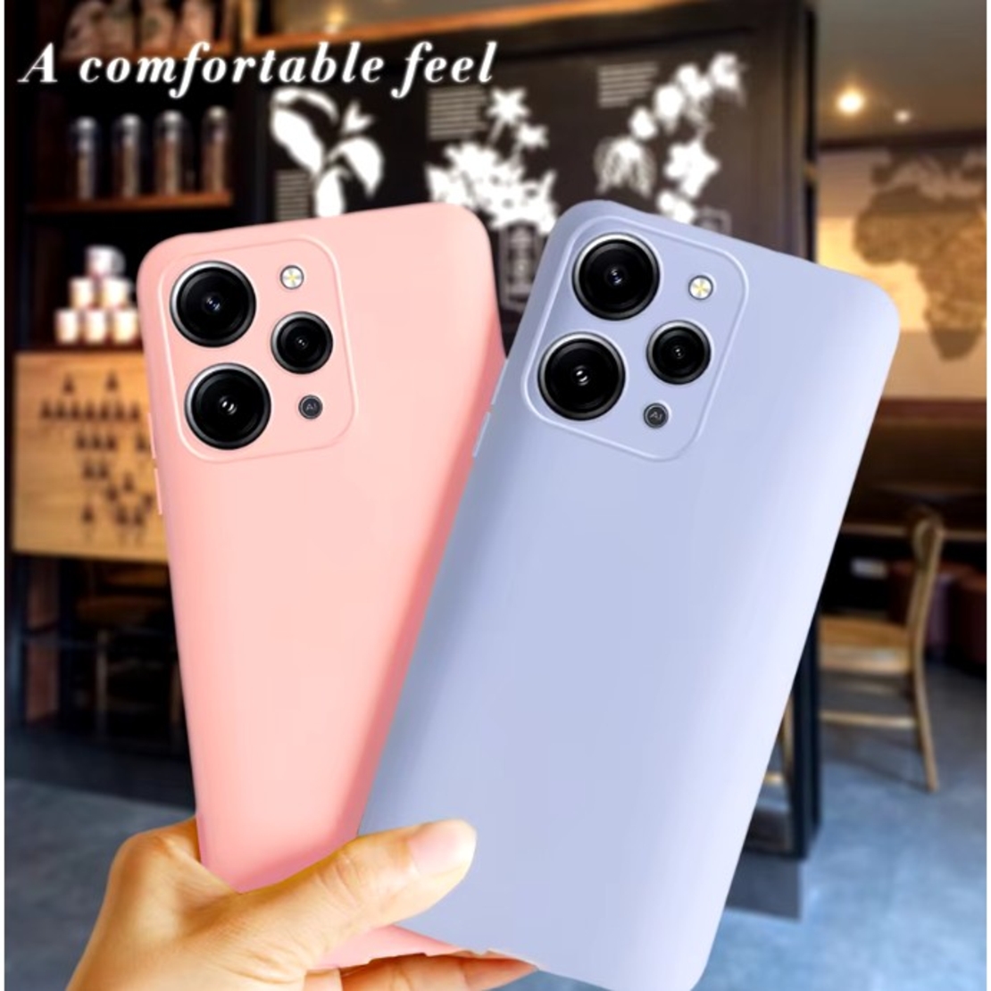 Husa de Protectie Matte TPU, Vafy, pentru Xiaomi Redmi 12 Pro, Protectie Camera, Antisoc, Antizgariere, Antialunecare, Acoperire Completa, Roz