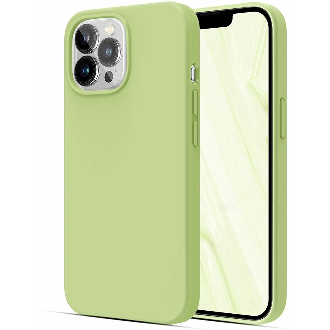 Husa protectie Vafy compatibila cu Apple iPhone 13 Matte Tpu Verde Mat
